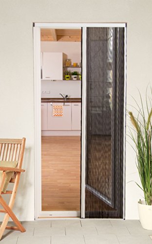 Culex 100580101-VH Plisseetür Plissee Insektenschutz Tür 125x220cm kürzbar weiss