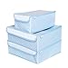 Produktbild C-Bin-1 Socken Aufbewahrungsbox, Schlafzimmer Kleiderschrank Tuch Unterwäsche Unterhose Schublade Typ Partition Box BH Finishing Box DREI Die täglichen Erfordernisse (Farbe : Blau)