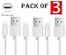 Price comparison product image Lightning Cable Apple iPhone Charger -[Apple MFi Certified] Lifetime Warranty Series- for iPhone 7 Plus 6S Plus 6 Plus SE 5S 5C 5, iPad 2 3 4 Mini, iPad Pro Air 2, iPod - 3PACK /1m White-Silver