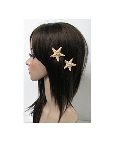 2 x Real Starfish Hair Clips Sea Shell Mermaid Boho Star Fish Beach Festival O27 *EXCLUSIVELY SOLD BY STARCROSSED BEAUTY*