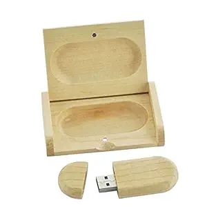 Nexgen, Wooden Pendrive with Wooden Gift Box, 32 GB, Natural Maple Wood USB Pen Drive / Flash Drive with Magnetically Locked Real Maple Wood Gift Box, Eco Friendly Customized Gifting Product,