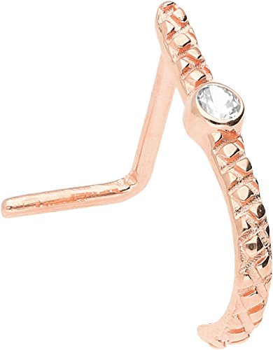 &reg; surgical steel nose studs nose piercing, 0.8 mm, crystal