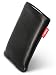 Produktbild fitBAG Beat Schwarz Handytasche Tasche aus Echtleder Nappa mit Microfaserinnenfutter für Apple iPhone 4 16GB 32GB iPhone4 16 32 GB