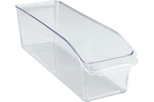 ‎WENKO DIE BESSERE IDEE WENKO Organizer do lodówki, S – pudełko do przechowywania do lodówki i szafki, tworzywo sztuczne (PET), 31 x 9 x 10 cm, przezroczyste