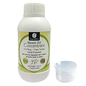 OrganicDews Neem Oil Concentrate for Plants 250 ml with Measuring Cup 25 ml