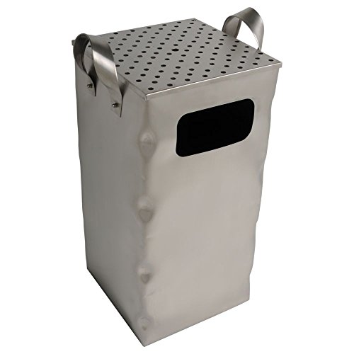 hydroflora 61460005 Ascher/Abfallsammler Value Line 30 x 30 x 70 cm, V4A-edelstahl matt gebürstet