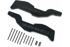 XBERSTAR 2PCS Pipe Frame Rear Reinforced Support Parts for 1/6 LOSI Super Baja Rey 2.0 RC (Black)