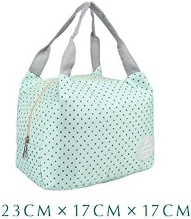 OPOO Portable Lunch Box Bag Tote Insulated Cooler Carry Bag for Travel Picnic-Green