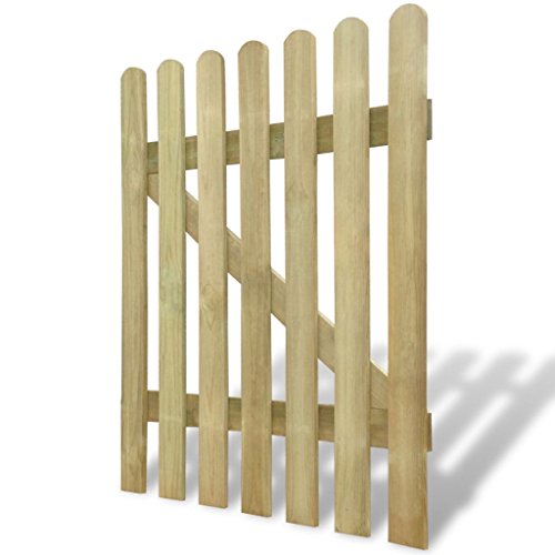 vidaXL Holzgartentor mit Latten 100 x 120 cm - 2