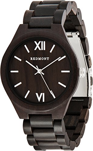 OLIVER REDMONT Holzuhr aus echtem Sandelholz | BLACK EDITION | Edle Geschenk-Verpackung | Naturprodukt | Hypoallergen | Unisex Holz-Armbanduhr fr Damen und Herren OLIVER REDMONT Holzuhr aus echtem Sandelholz | BLACK EDITION | Edle Geschenk-Verpackung | Naturprodukt | Hypoallergen | Unisex Holz-Armbanduhr fr Damen und Herren