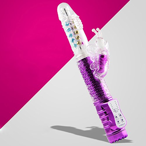 Preisvergleich Produktbild Gaxen Einziehbare Kaninchen-Vibratoren 1PC für Frauen, persönliche Massage (lila)