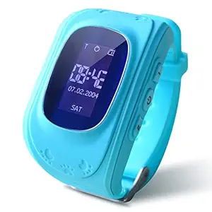 BYTIYE Smart Digital Watch for Kids Girls Boys with Anti-Lost SOS Button; GPS Tracker;Pedometer; Android (Blue)