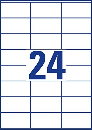Avery Zweckform 3490 Adressetiketten (A4, Papier matt, 1200 Etiketten universal, 70 x 36 mm) 50 Blatt weiß - 2