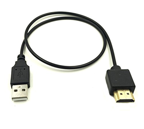 maxhood USB zu HDMI Konverter Kabel, USB 2.0 Typ A Stecker auf Golden vergoldet HDMI Stecker Ladekabel 50 cm