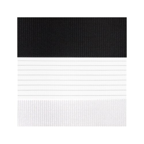 VICTORIA M Doppelrollo 45 x 150cm schwarz – weiss – Klemmfix Duo-Rollo ohne Bohren mit Klemmträgern - 2