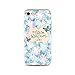 Produktbild iphone SE/iphone 5/iphone 5s Hülle, KSHOP Soft Silikon TPU Case Cover Etui Handy Schutz Schale Dünne Handyschutzhülle für Weihnachten Christmas Mit Exquisite Muster - Blaue Blume