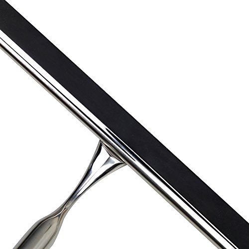 GWHOLE Duschabzieher Wasserschieber für Duschkabine, Glasduschwand mit Wandaufhänger, Wischbreite 25 cm - 4