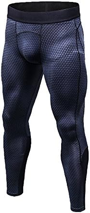Onlyway Men’s Compression Quick Dry Cool Sports Tights Pants Fitness Baselayer Running Training Leggings Flexibilitable Athmile Trouser Keep Warm