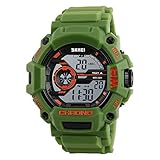 IW.HLMF Mens Sports Digital Watch Wasserdichte Rücklicht Camouflage Army Military Watch für Männer, Junge,C