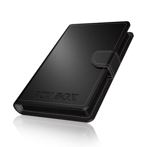Icy Box IB-255U3 Externes USB 3.0 Gehäuse (Etui aus Gummi/Kunstleder) für 2,5″ (6,35 cm) SATA HDD/SSD mit SATA III und UASP Unterstützung schwarz - 2