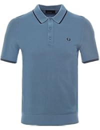 Fred Perry Hombres Polo de punto con punta Arcilla