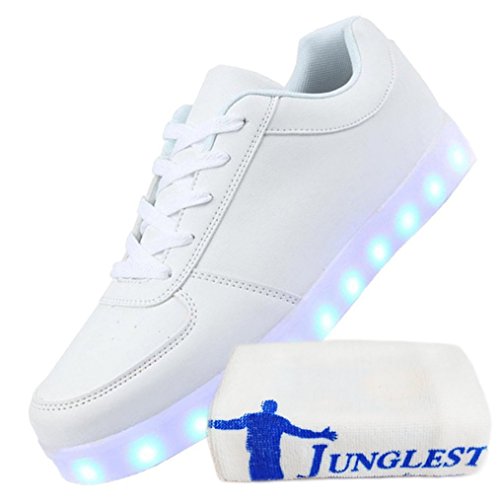 (Presente:pequeña toalla)c12 EU 40, para de Baskets deporte moda mencionados, de calzado LED luz carga Botas 7 intermitentes de colores funcionamiento mujer hombre y anter