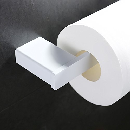 Homelody SS 304 Edelstahl mit Lack Weiss beschichtet Toilettenpapierhalter WC-Papierhalter Klopapierhalter Rollen halter Toilettenpapierrollenhalter - 6