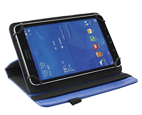 Emartbuy® Alcatel OneTouch Pixi 3 10 Zoll Tablet Universal ( 9 – 10 Zoll ) Dark Blau Premium PU Leder 360 Grad Rotierende Stand Folio Geldbörse Tasche Hülle + Blau Eingabestift - 5