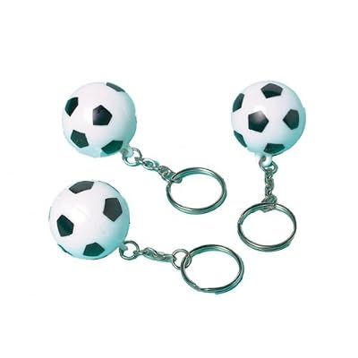 Amscan Anniversaire Kermesse - Pack de 12 Portes-Clés - 8 cm - Ballons de Football - Anniversaire Garçon