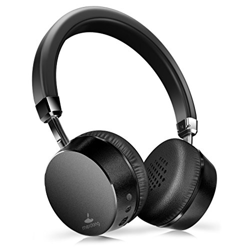 Meidong E6 Auriculares con cancelación de ruido, Auriculares Bluetooth Auriculares inalámbricos en la oreja Auriculares con micrófono 12hs Tiempo de reproducción para viajes Trabajo TV PC Celular