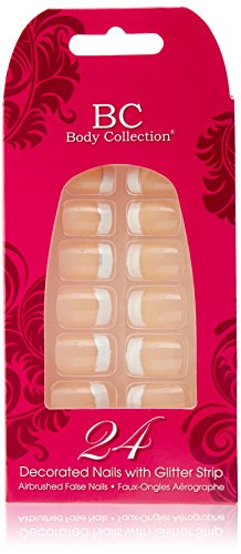 Body Collection Decorated Nails with Glitter Strip with Glue 3g