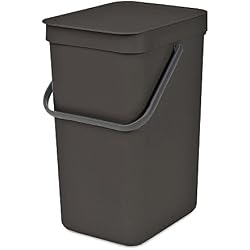 Brabantia Sort & Go, Poubelle en Plastique, Gris, 12 litres