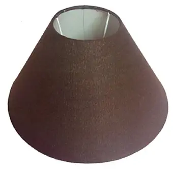AADHYA CREATIONS Fabric AC Tapered Lampshade (Brown, 25X25X14cm)