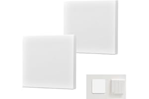 ZMDMAH 2 unidades de tapas de enchufe empotradas de 8,6 × 8,6 cm, color blanco, para enchufes o interruptores no utilizados