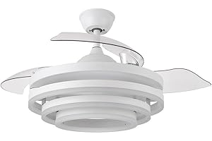 FABRILAMP Ventilador 72w Dc Kai Blanco 3 Aspas Transp. 6 Vel. 3 Colores 43/58x50/107 C/remoto,memoria Y temp. 6120lm