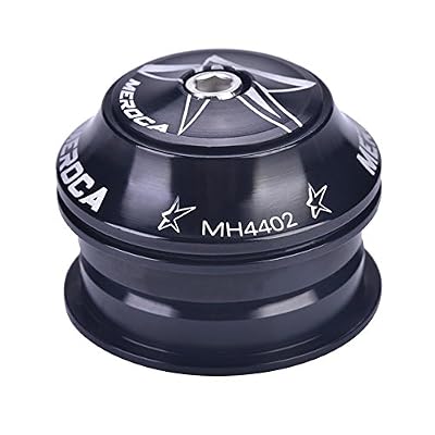 Alomejor Jeu de Casque de Vélo 44mm en Alliage d'Aluminium Portant Casque pour MTB VTT Vélo de Route(Noir)