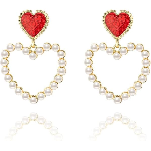 Dolce Amore Orecchini A Cuore Rosso Con Strass – Romantici E Brillanti, Idea Regalo San Valentino - 5