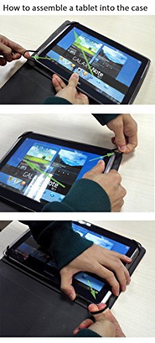 CoastaCloud Bluetooth Tastatur mit Touchpad Deutsch Layout QWERTZ + PU-Leder Schutz Hülle mit Standfunktion für 10 Zoll Tablet (9,6/ 9,7/ 10,1 Bildschirm)-Schwarz - 9