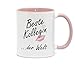 Produktbild Tasse Beste Kollegin mit Kussmund. Ob Abschied, als Dankeschön oder einfach mal so.(Rosa)