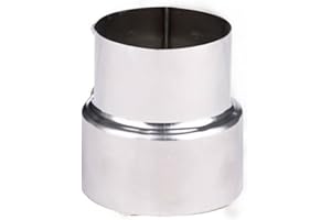 HOHOVYVY Ofenrohr Reduzierung von Ø 90 mm auf Ø 80 mm, Rauchrohrreduzierung, Reduzierung Ofenrohr Rauchrohr Reduzierstück Kaminrohr, Edelstahl Schornstein Premium Kaminrohr Abgasrohr