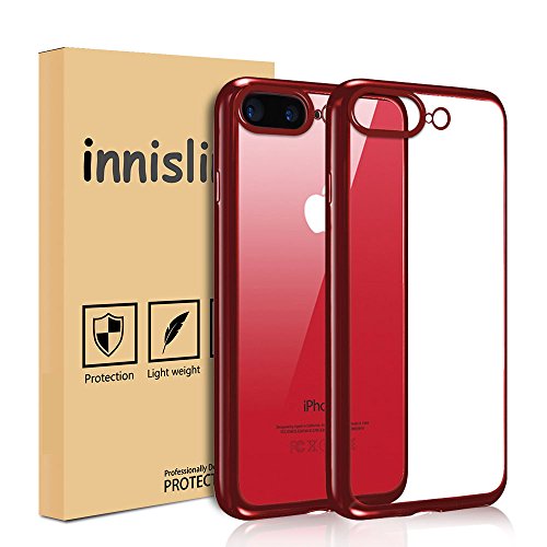 iPhone7 Plus Hülle, innislink iPhone7 Plus Plating Gel TPU Case Kratzfeste Bumper Case Weiche Silikon Backcover Schutzhülle für iPhone7 Plus (Red) - 7