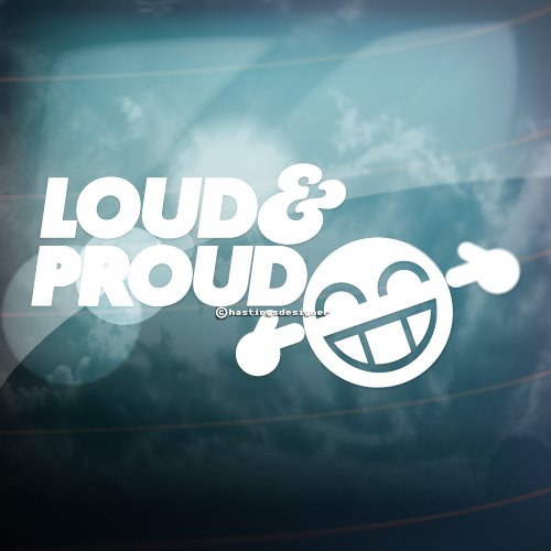 LOUD & PROUD S2 Smiley Funny Car/Bumper/Window JDM DUB DRIFT Vinyl Decal Sticker