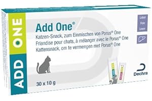 Porus Add One | Sabor a paté de hígado | 30 x 10 g | Complemento alimenticio para Gatos | Delicioso Snack para Mezclar One