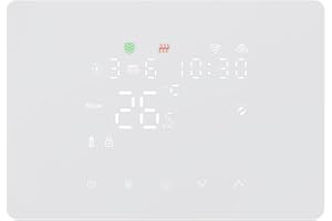 HUALANS Smart Termostato WiFi per Caldaia a Gas, Termostato Ambiente da parete,Termostato Digitale Programmabile, Funzione INVERNO/ESTATE,Display LCD Touch Riscaldamento Domestico (100-240V)