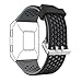 Price comparison product image DD for Fitbit Ionic Band, Soft Silicone Adjustable Fashion Sport Strap for 2017 Fitbit Ionic Replacement Fitness Accessory Wristband (Black/Grey Large)
