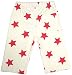 GOTS Certified Organic Cotton Clothing Baby Pants (White-Red, 6-12m)