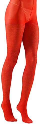Preisvergleich Produktbild WIDMANN – Strumpfhose Glitter Womens, Rot, One Size, vd-wdm2088r