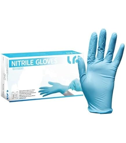 Guanti Monouso In Nitrile Viola - Confezione Da 100 Pezzi, Taglia M, Resistenti Agli Strappi, Senza Lattice, Per Uso Professionale