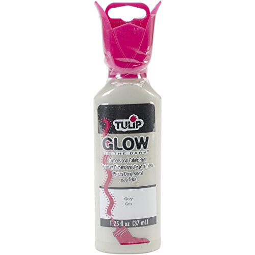 Tulip 1.25oz 3D Fabric Paint Grey Glow