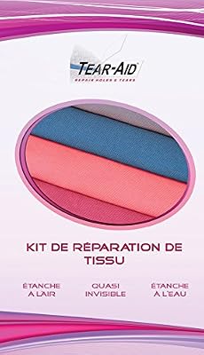 Tear-Aid Kit de réparation instantanée et sans colle de tissu (nylon, coton, Dacron, Cordura, toile, Gore-Tex, Sympatex, néoprène, caoutchouc, etc.)